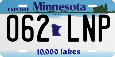 MN license plate 062LNP