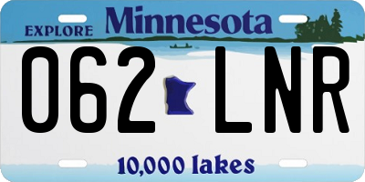 MN license plate 062LNR
