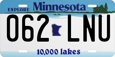 MN license plate 062LNU