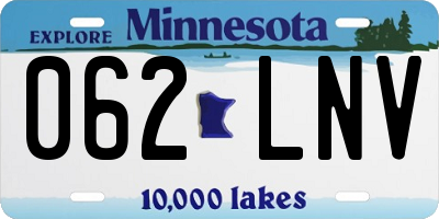 MN license plate 062LNV