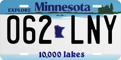 MN license plate 062LNY