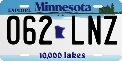 MN license plate 062LNZ