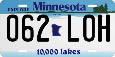MN license plate 062LOH