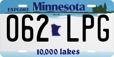 MN license plate 062LPG