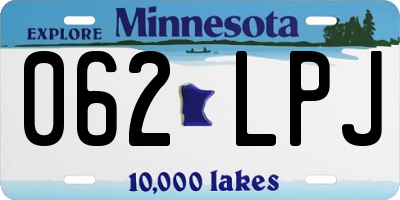 MN license plate 062LPJ