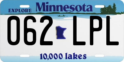 MN license plate 062LPL