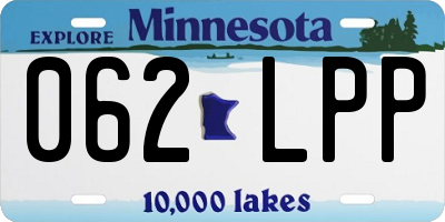 MN license plate 062LPP
