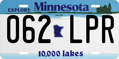 MN license plate 062LPR
