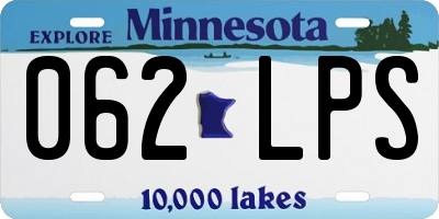 MN license plate 062LPS