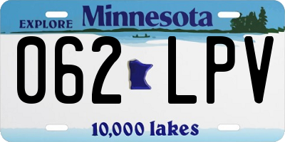 MN license plate 062LPV