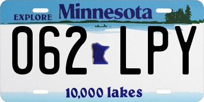 MN license plate 062LPY