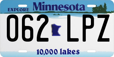MN license plate 062LPZ