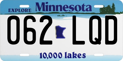MN license plate 062LQD