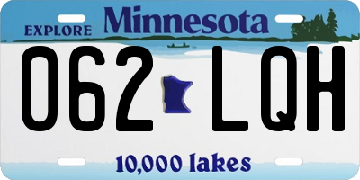 MN license plate 062LQH