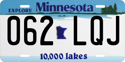 MN license plate 062LQJ