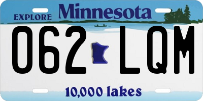 MN license plate 062LQM
