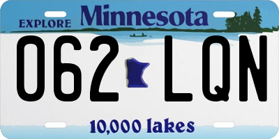 MN license plate 062LQN