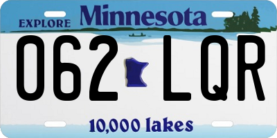 MN license plate 062LQR
