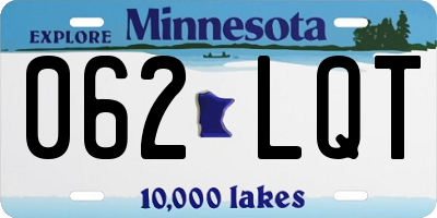 MN license plate 062LQT