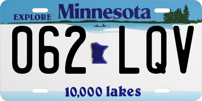 MN license plate 062LQV
