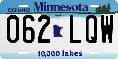 MN license plate 062LQW