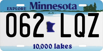 MN license plate 062LQZ