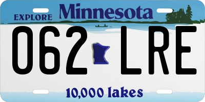 MN license plate 062LRE