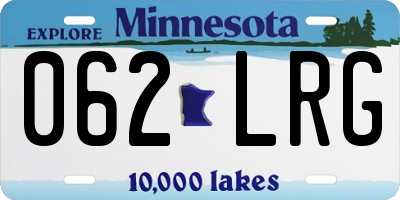 MN license plate 062LRG