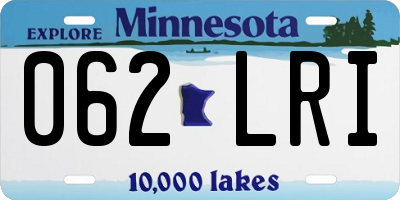 MN license plate 062LRI