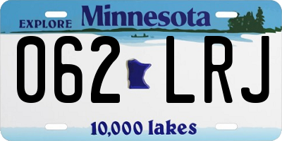 MN license plate 062LRJ