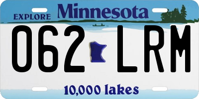 MN license plate 062LRM