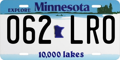 MN license plate 062LRO