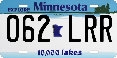 MN license plate 062LRR