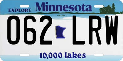 MN license plate 062LRW