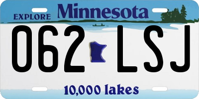 MN license plate 062LSJ