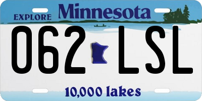 MN license plate 062LSL