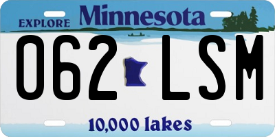 MN license plate 062LSM