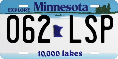 MN license plate 062LSP