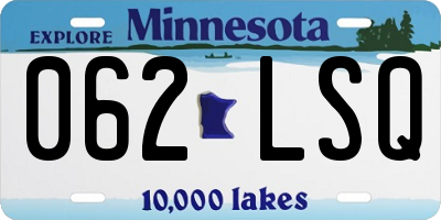 MN license plate 062LSQ