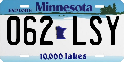 MN license plate 062LSY