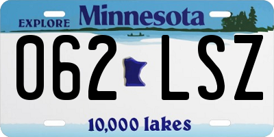 MN license plate 062LSZ