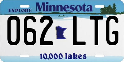 MN license plate 062LTG
