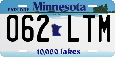 MN license plate 062LTM