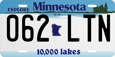 MN license plate 062LTN