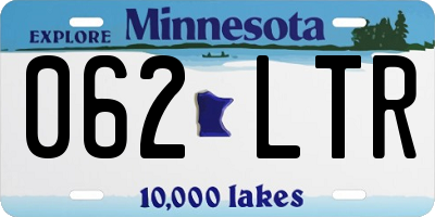 MN license plate 062LTR