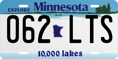 MN license plate 062LTS