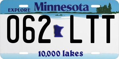 MN license plate 062LTT