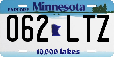 MN license plate 062LTZ