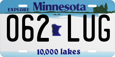 MN license plate 062LUG