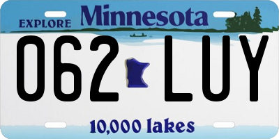 MN license plate 062LUY